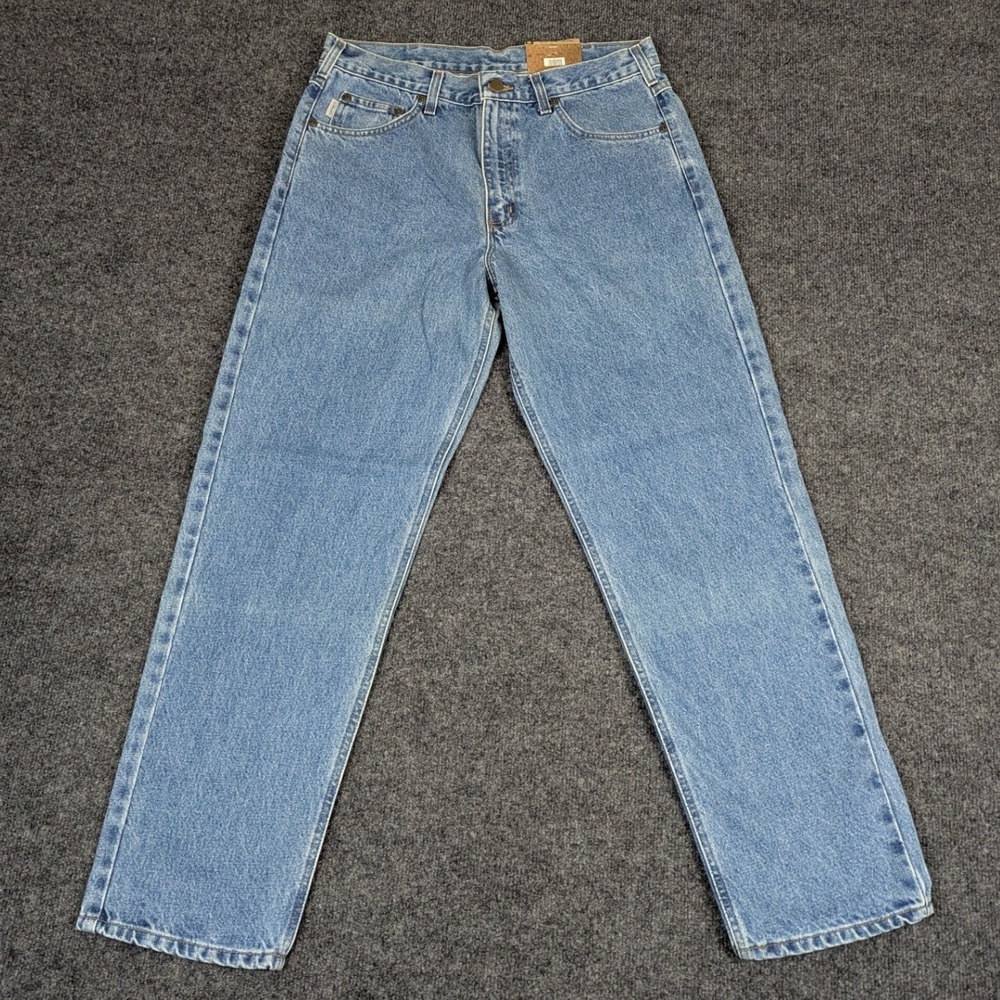 Carhartt B17 STW Relaxed Fit Tapered Leg Jeans Mens 34x30 Stonewash Blue NWT